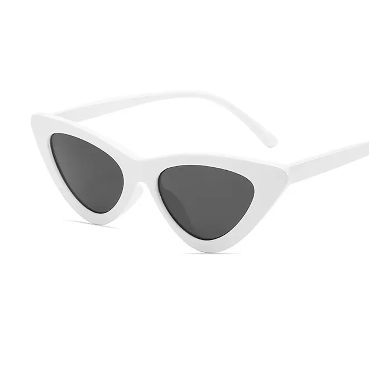 Retro Triangle Cateye Sunshades - White