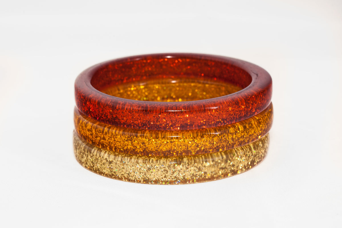 Amber Glitter Bangle