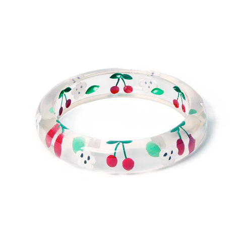 Midi Cherries Clear Bangle