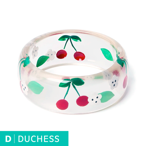 Wide Cherries Clear - Duchess Bangle