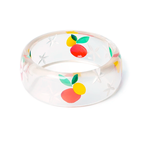 Wide Citrus Clear Bangle