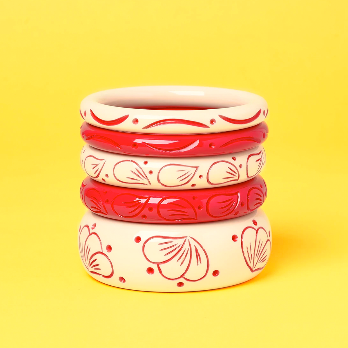 Midi Petal Cream Bangle