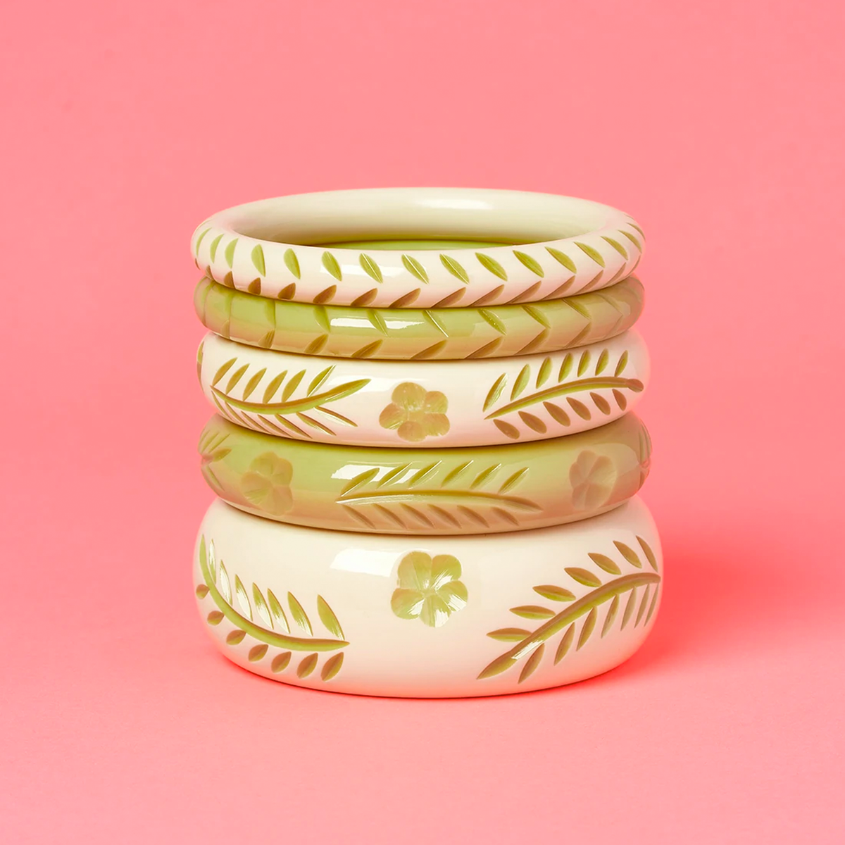 Wide Rowan Cream Bangle