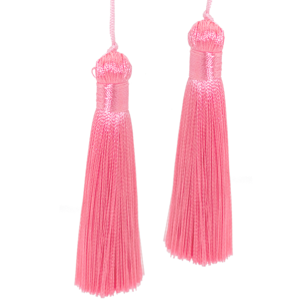 Pink - Long Silky Tassels